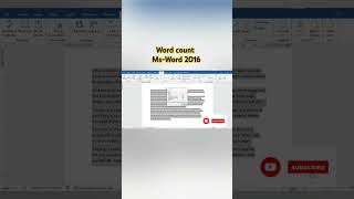 Word Count in MsWord 2016How to Count Word in MsWordWord CountWord Counting In MsWord 2016 [upl. by Piderit]