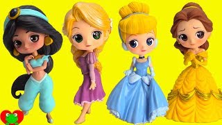 Unboxing Princess QPosket Cinderella Belle Rapunzel Jasmine [upl. by Mcnully]