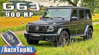 900HP MercedesAMG G63  REVIEW on AUTOBAHN NO SPEED LIMIT by AutoTopNL [upl. by Garvin806]