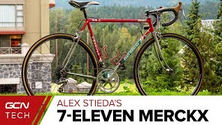 Original 7Eleven Merckx Team Bike  Alex Stiedas RetroModern Masterpiece [upl. by Luemas415]