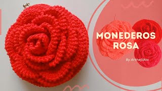 MONEDEROS 🌹 👛A Crochet Rose Bag🌹trending🧶 Fácil y rápido  Último Tutorial del 2023🫶🏻 [upl. by Nezah68]