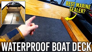 WATERPROOFING WOOD WITH EPOXY FOR JON BOAT DECK [upl. by Ollehto]