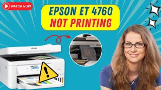 Fix Epson ET 4760 Not Printing Issue  Printer Tales [upl. by Jacquenette]