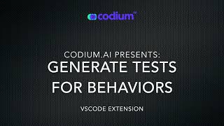 Feature Discovery  Generate tests for Code Behavior with CodiumAI VSCode extension v0613 [upl. by Jezabel510]