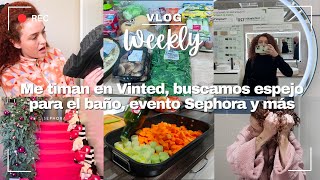 🍂Vlog  Me timan en Vinted buscamos espejo para el baño problemas con el baño evento Sephora y [upl. by Laughry]