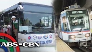 MRT tests express trains articulated bus [upl. by Naimad302]