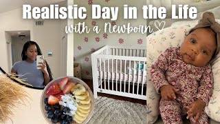 REALISTIC DAY IN THE LIFE WITH A NEWBORN  Organizing the Nursery solo mom  Bath routine with baby [upl. by Eseret]