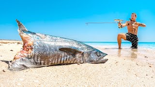 Underwater Bow Fishing For Food On Remote Islands [upl. by Yenruoc]