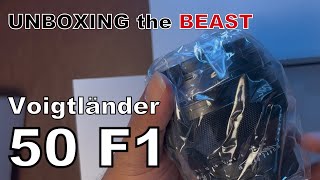 Unboxing Voigtlander 50 F1 Nokton ASMR Cosinas EXTREME Emount lens [upl. by Sillaw]