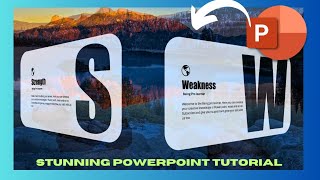 Powerpoint presentation skills  Swot transition in PowerPoint  powerpoint tutorial for beginner [upl. by Enimassej]