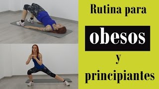 Ejercicios para obesos y sedentarios en casa para perder peso y ganar salud [upl. by Golightly]