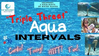 🔥 AquaFIIT  Best Aqua HIIT Challenge 40Minute High Intensity Interval Training [upl. by Lenoj]