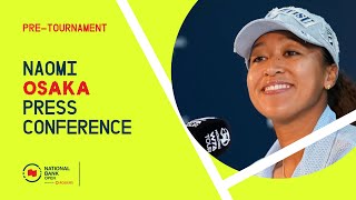 PRESS CONFERENCE  NAOMI OSAKA  PRETOURNAMENT  NBO24 [upl. by Erdreid]