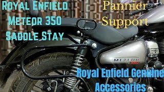 Royal Enfield Meteor 350 Saddle Stay  Pannier Stay  Pannier Support  Royal Enfield Accessories [upl. by Adnilg]