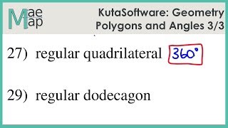 KutaSoftware Geometry Polygons And Angles Part 3 [upl. by Ahsaelat]