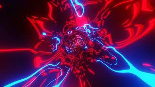 VJ LOOP NEON Red Blue Tunnel Abstract Background Video Simple Light Pattern 4k Screensaver [upl. by Devinna]