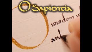 O Sapientia O Wisdom antiphon chanted in English calligraphy based on its earliest manuscript [upl. by Julian29]