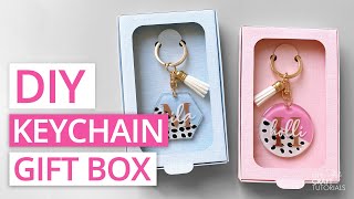 KEYCHAIN GIFT BOX TUTORIAL  ACRYLIC KEYCHAINS  DIY CRAFT TUTORIALS [upl. by Moule]