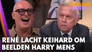 René lacht keihard om beelden Harry Mens Hij was het even kwijt  VANDAAG INSIDE [upl. by Survance]