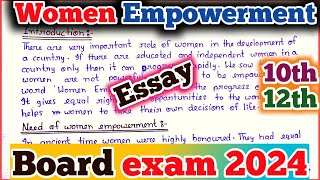 Women Empowerment Essay In EnglishEssay On Women Empowerment In Englishमहिला सशक्तिकरण पर निबन्ध😍😍 [upl. by Ecirtap429]