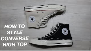 HOW TO STYLE CONVERSE HIGH TOPS  CONVERSE OUTFIT IDEAS [upl. by Obrien]