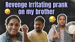 Revenge irritating prank on my brother 😂  Sravandiamondfamily [upl. by Abramo679]