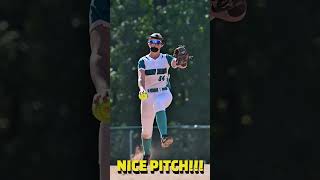 🥎✨Softball SlowMo Mastery Pitchers Perfect Delivery shorts [upl. by Eintruok]