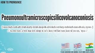 Pneumonoultramicroscopicsilicovolcanoconiosis Pronunciation  How to Pronounce CORRECTLY  Medical [upl. by Terhune]