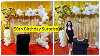 Moms 50th birthday surprise  Birthday decoration ideas at home  50th birthday party ideas yt [upl. by Yevoc23]