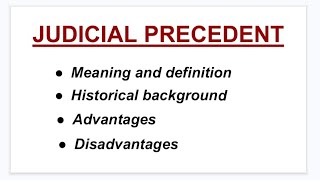 Doctrine of Precedent  Ratio decidendi sources of law judicialprocess jurisprudence staredecisis [upl. by Atinus]