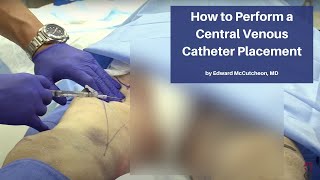 How to Perform a Central Venous Catheter Placement  The CadaverBased EM Procedures Online Course [upl. by Cloe]