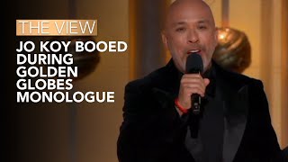 Golden Globes Host Booed During Monologue  The View [upl. by Roana]