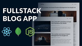 Build a Fullstack Blog App using MERN mongo express react node [upl. by Den]