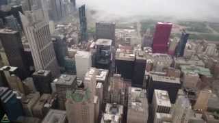 Sears  Willis Tower 360 View from 103rd Floor in Chicago 4K UHD Video [upl. by Anemij]