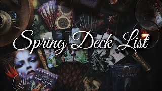 The Official Spring Deck List  Spring Tarot Basket 🌱 [upl. by Aicirtam]