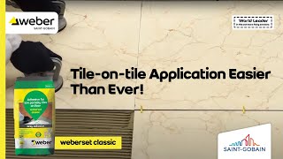 Best Tile on Tile Adhesive  weberset classic [upl. by Niwdla907]