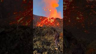 Breathtaking footage of lava flowingshorts shortvideo [upl. by Naeerb]