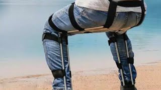 Wearable invisible seat artifact exoskeleton chairless chair chair human wearable chair magic Out [upl. by Ailegnave]