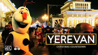 Walking Tour in Yerevan Armenia Christmas Countdown Dec 21 2023 4K 50fps [upl. by Divadnahtanoj]