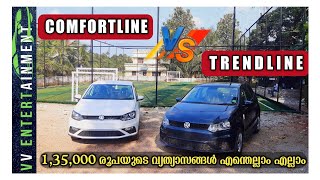 Volkswagen Polo TRENDLINE vs COMFORTLINE Comparison Video In Malayalam  ഇതിൽ ഏത് വാങ്ങണം [upl. by Sander]