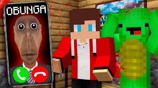 Dont call OBUNGA in 300 JJ and Mikey in minecraft Challenge from Maizen [upl. by Slohcin193]