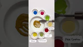 Yellow Ochre Mixing Into Different Colours colourmixing artvideos artreels [upl. by Butler]