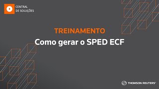 Como gerar o SPED ECF [upl. by Sikras]