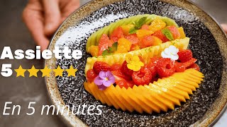 Comment faire une assiette de fruits 5 étoiles en 5 minutes [upl. by Inirt121]