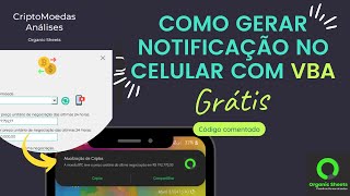 Vídeo 61  Notificação no celular com Excel VBA [upl. by Ayahs]