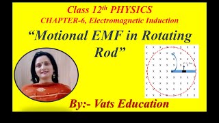 Motional Emf in Rotating Rod  Chapter 6 Electromagnetic Induction Class12 physics [upl. by Oknuj]