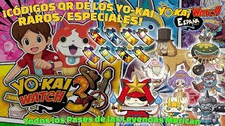 GUÍA DE YOKAI WATCH 3 ¡Códigos QR de los pases de todas las Leyendas Merican [upl. by Los]