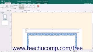 Publisher 2016 Tutorial Using Master Pages Microsoft Training [upl. by Ecinrahs847]