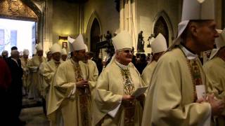 Procession entering Saint Patricks Cathedral for Cardinal Dolans Mass [upl. by Imas723]