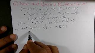 Recurrence relation for Legendre polynomial 4 [upl. by Madra]